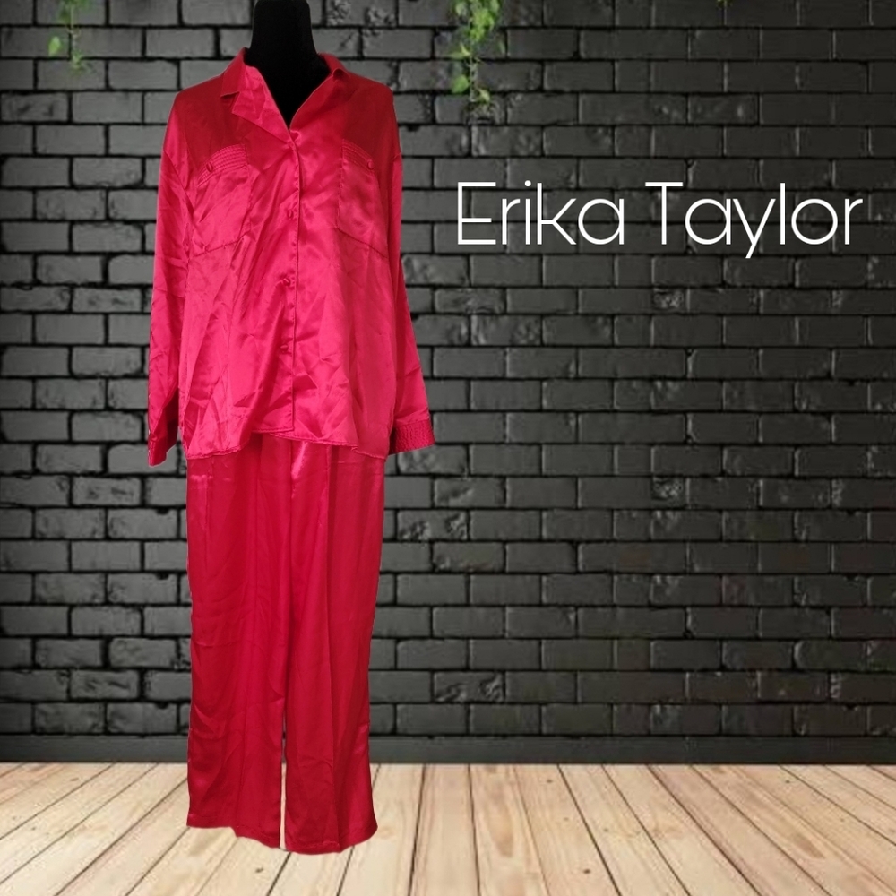 Erika Taylor Satin Like Pajama Set